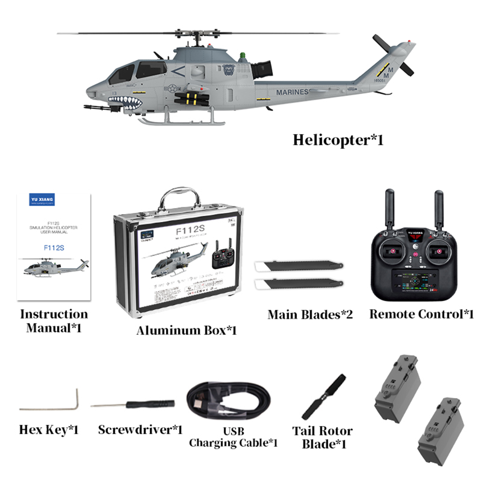YUXIANG F112S Marines AH-1 Cobra GPS Stabilized Helicopter 