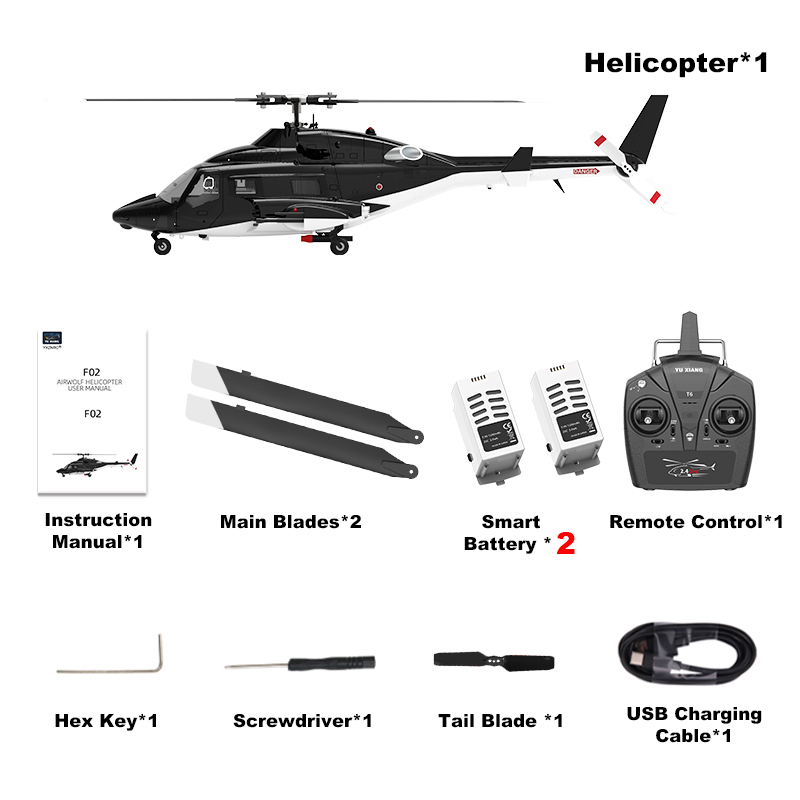 YUXIANG F02 Airwolf Auto Stabilized Helicopter (Non-GPS)