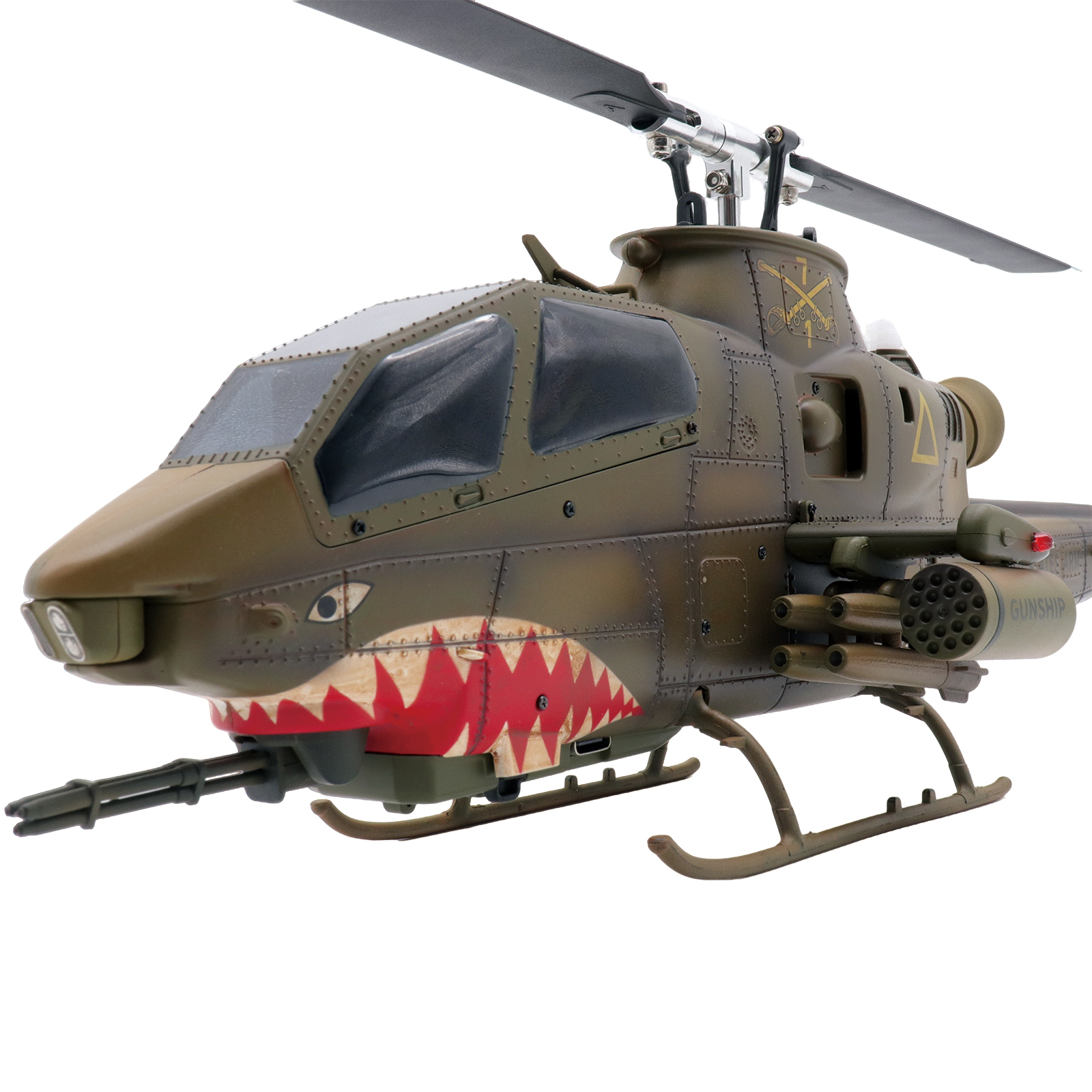 YUXIANG F112S  Green Weathered AH-1 Cobra GPS Stabilized Helicopter - RTF