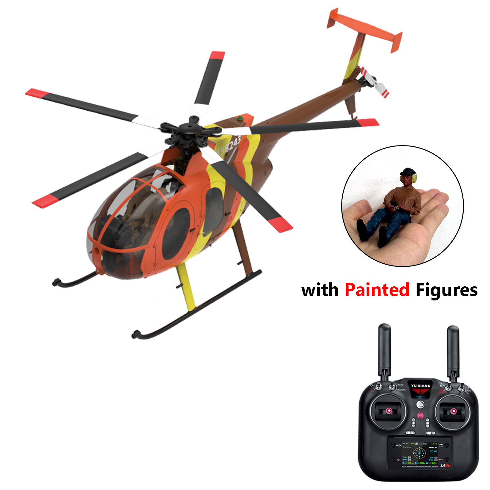 YUXIANG F118S MH-6 MD500 GPS Stabilized Helicopter