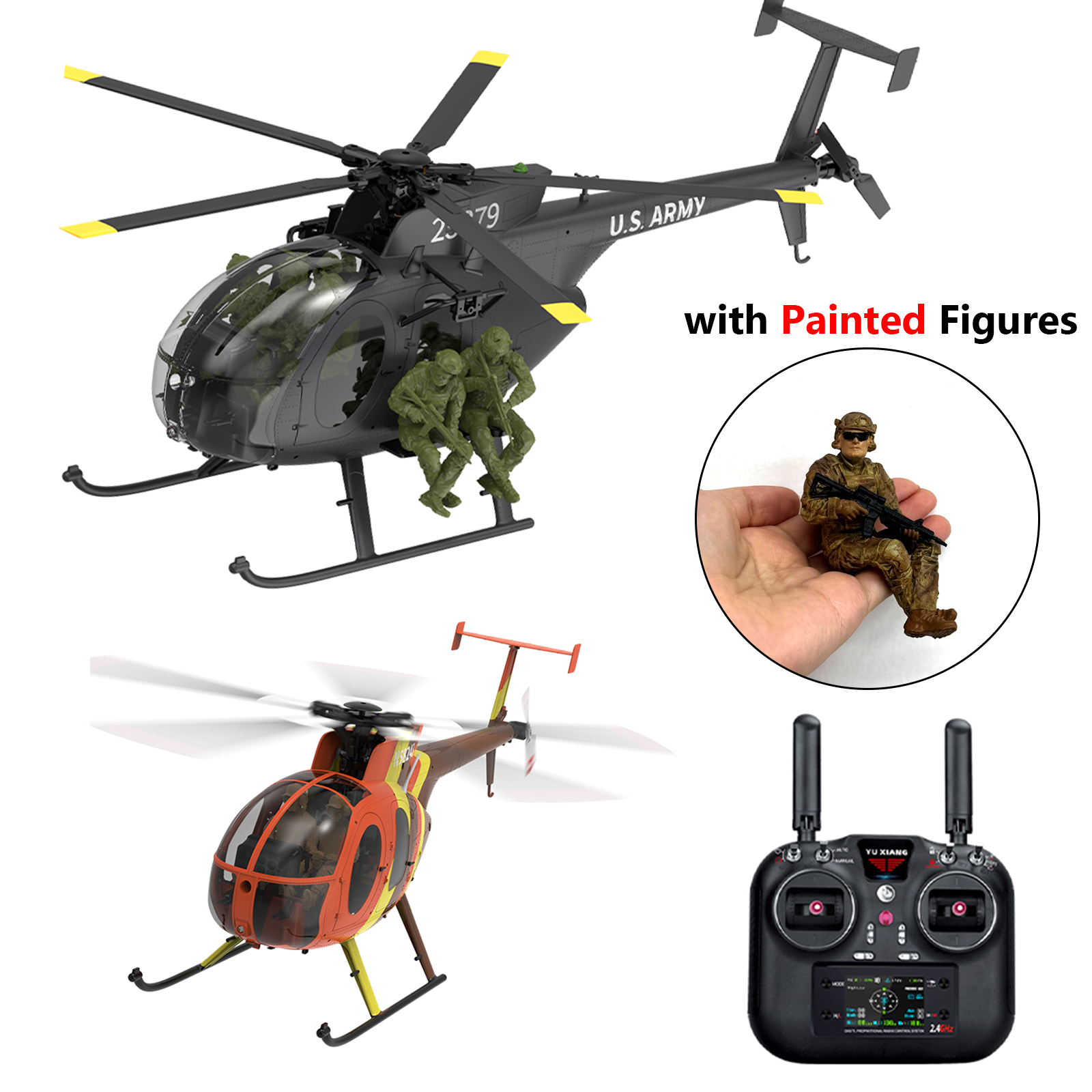 YUXIANG F118S MH-6 MD500 GPS Stabilized Helicopter