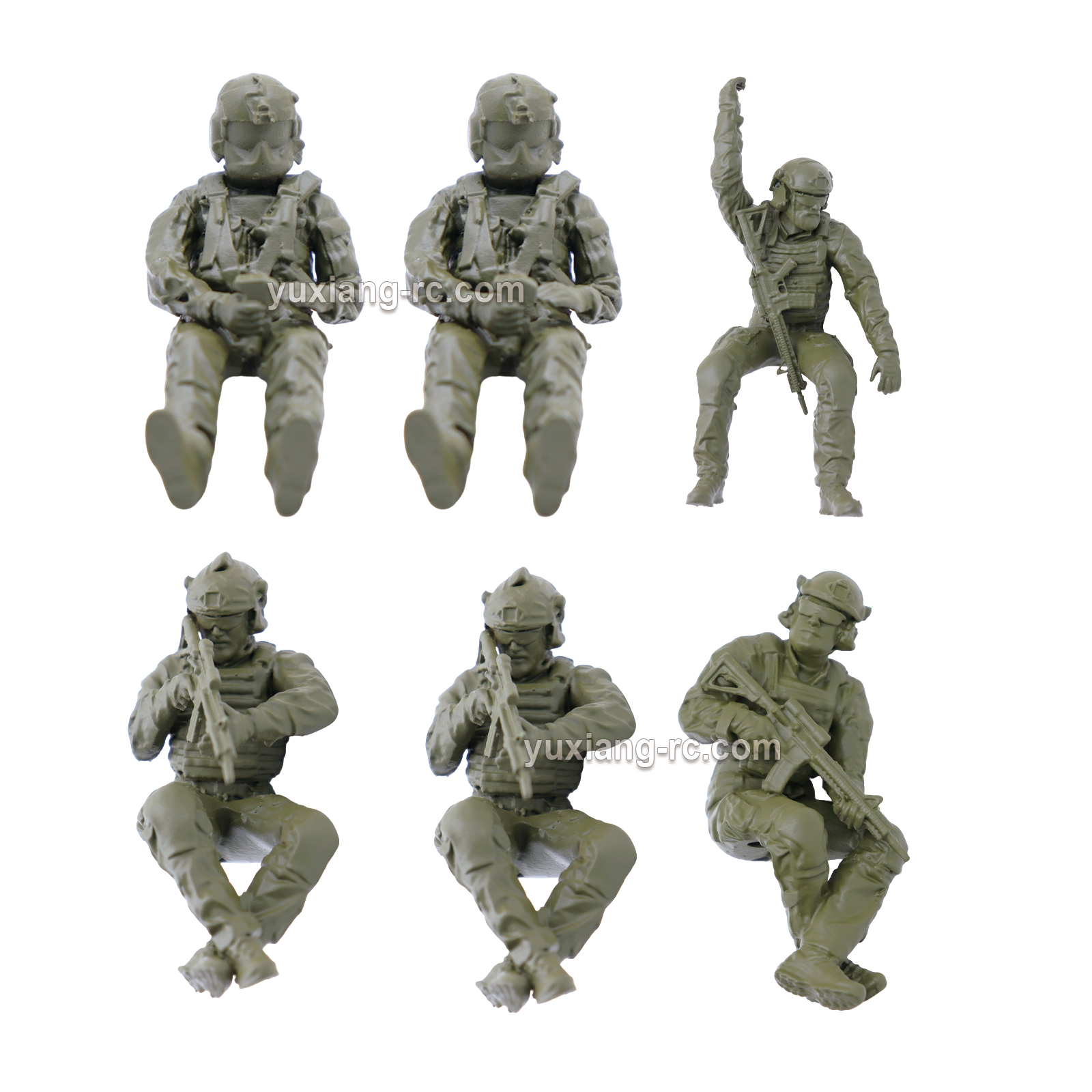 YUXIANG F118S GPS MD500 Unpainted Soldier & Pilot Figures