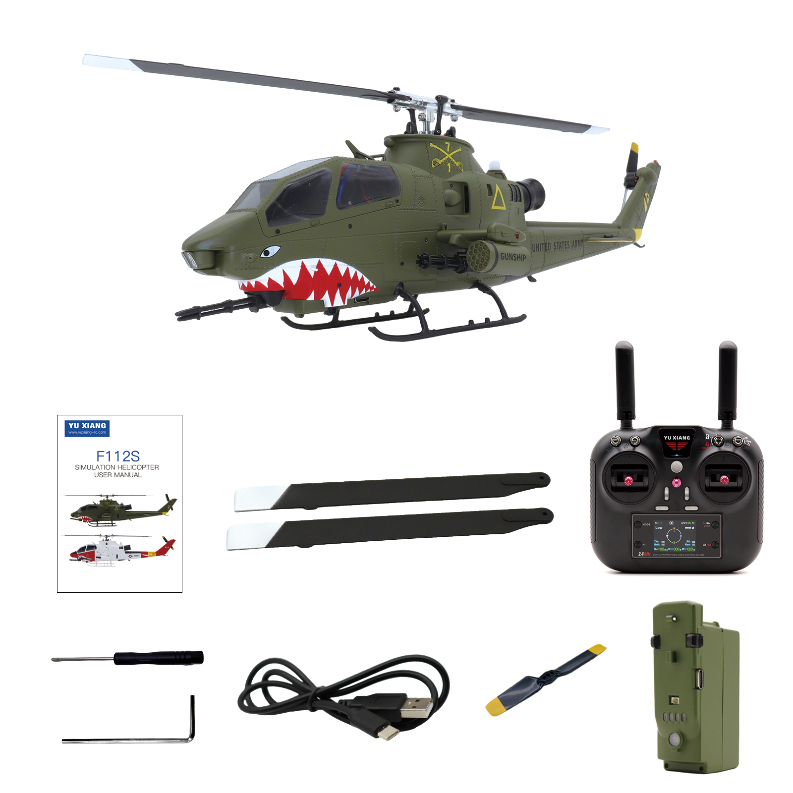 YUXIANG F112S AH-1 Cobra GPS Stabilized Helicopter - RTF