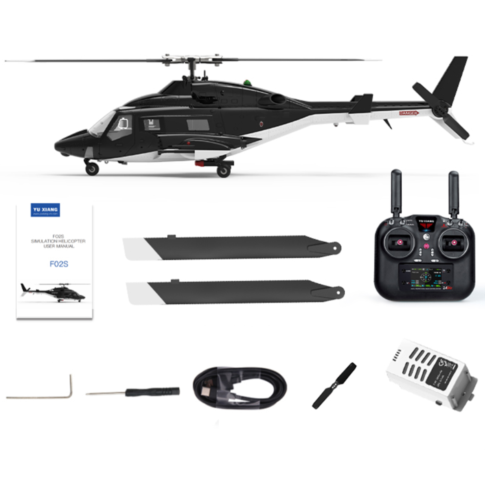 YUXIANG F02S Airwolf GPS Stabilized Helicopter - RTF