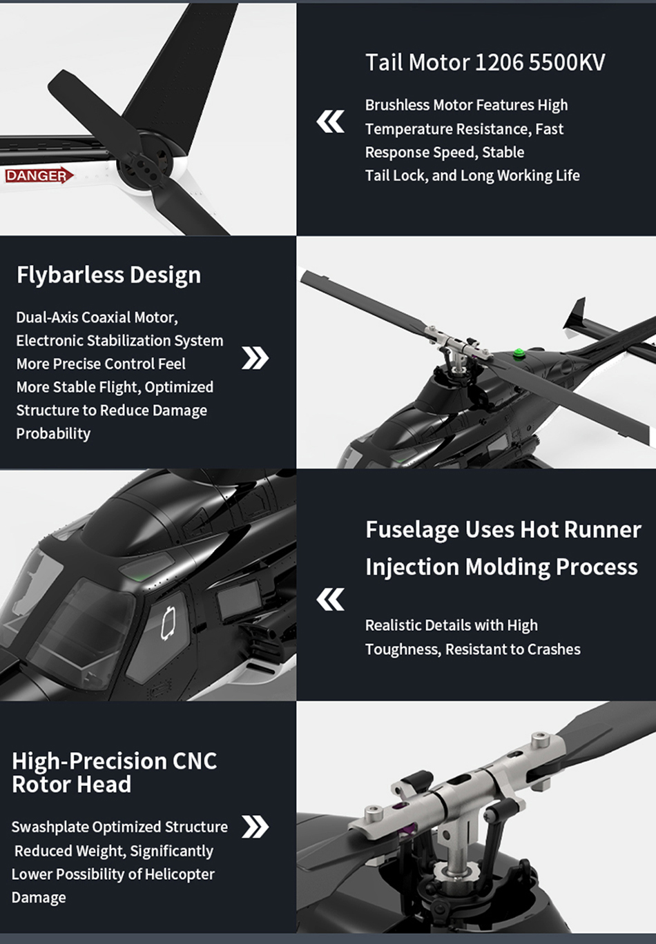 YUXIANG F02S Airwolf GPS Stabilized Helicopter - RTF