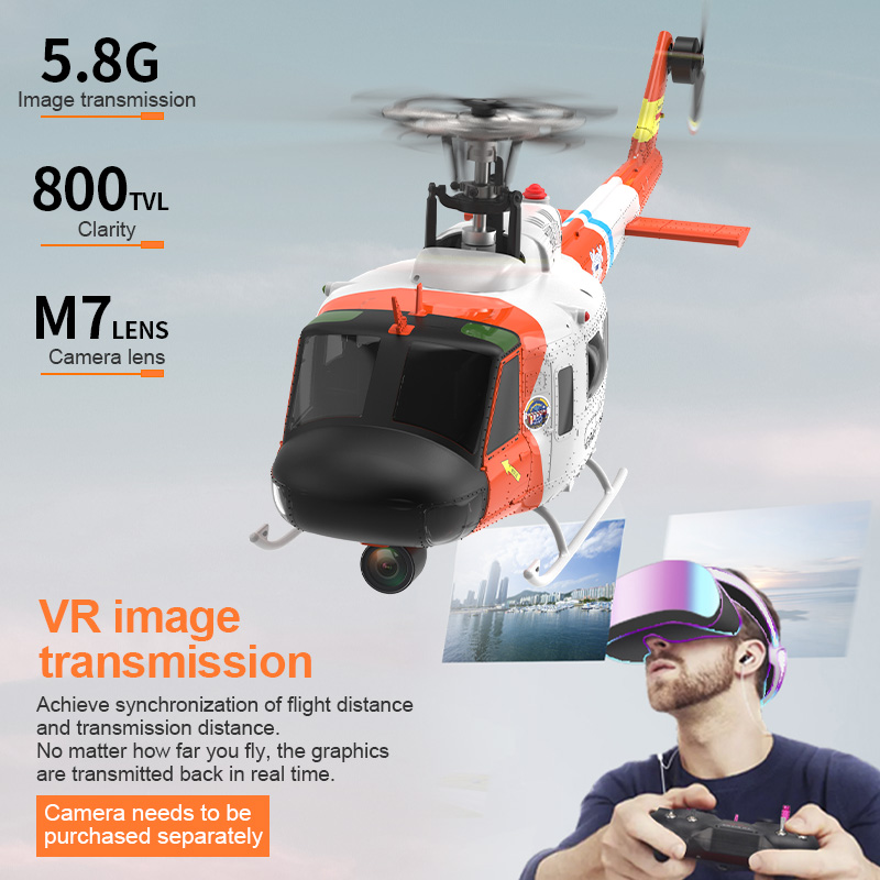 YUXIANG F07S UH-1D Huey GPS Stabilized Helicopter - RTF