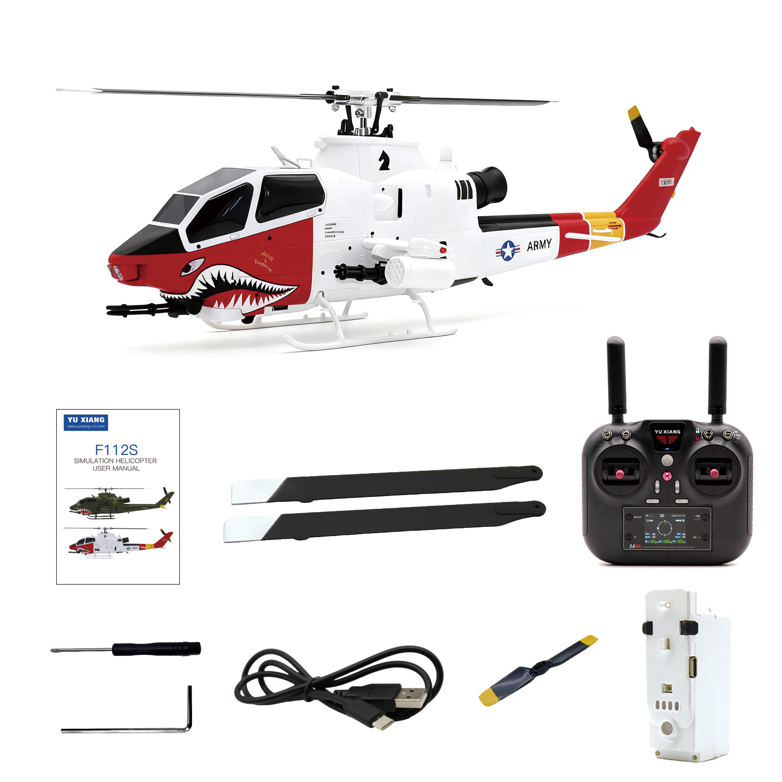 YUXIANG F112S AH-1 Cobra GPS Stabilized Helicopter - RTF