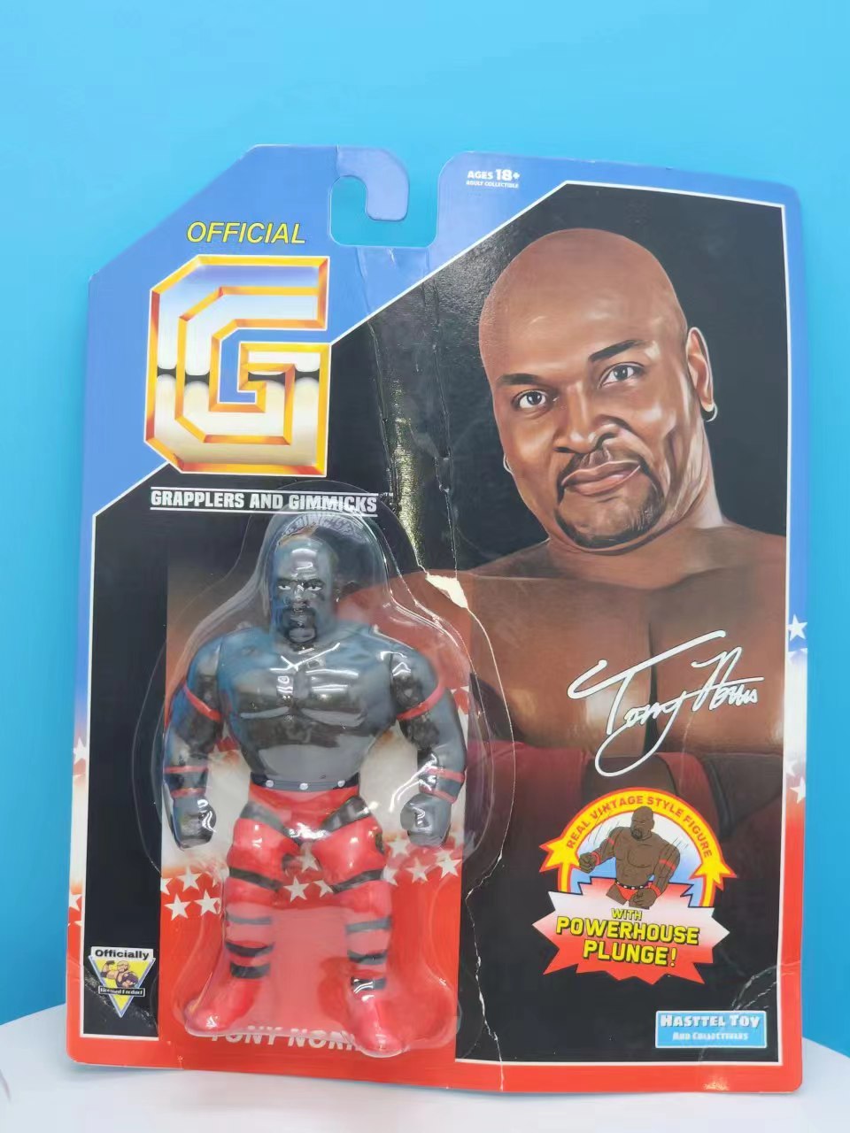 Hasttel Toy Grapple and Gimmicks Ahmed Johnson Tony Norris (Damage package)