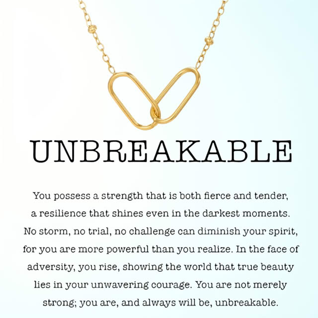 You Are Strong And Unbreakable Double Circle Necklace