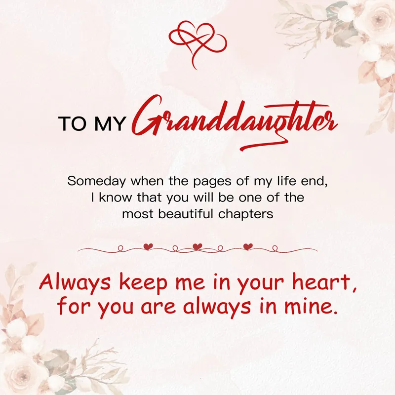 To My Granddaughter - Keep Me In Your Heart Infinity Love Bead Bracelet