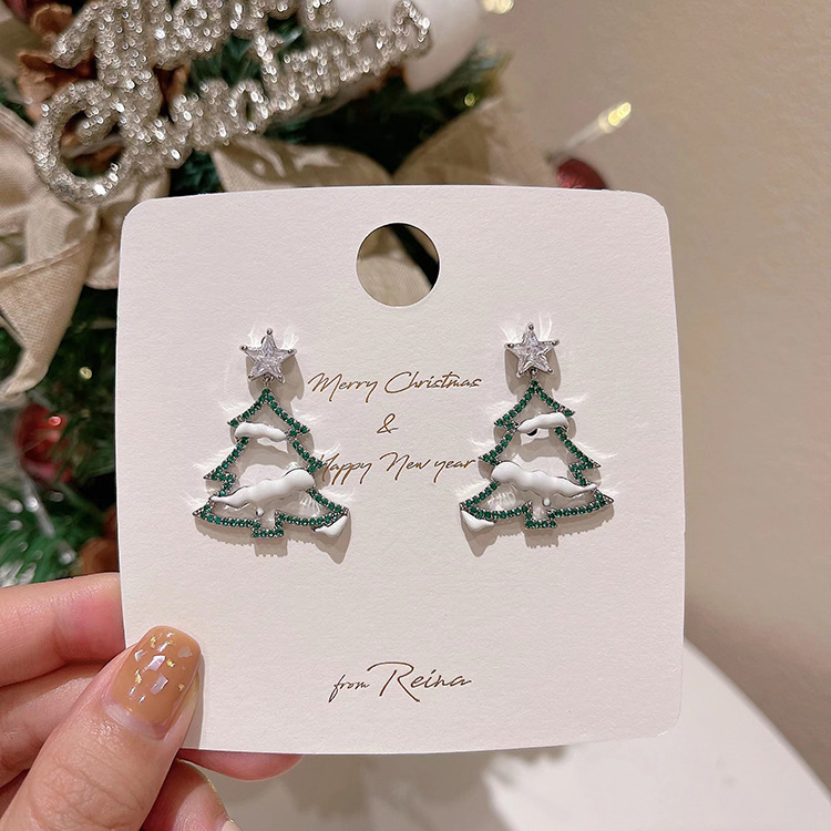 🎄CHRISTMAS PRE-SALE🎄Christmas tree snow earrings