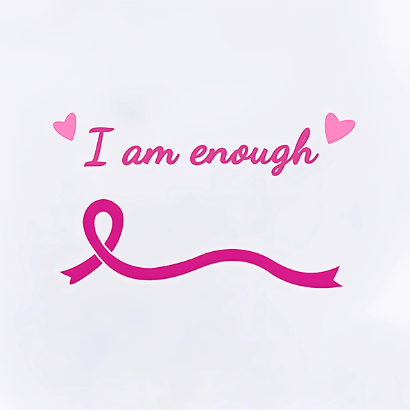 I Am Enough Rose Quartz Ring