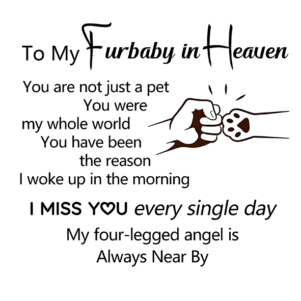My Four Legged Angel Is Always Near By Engraved Paw Ring