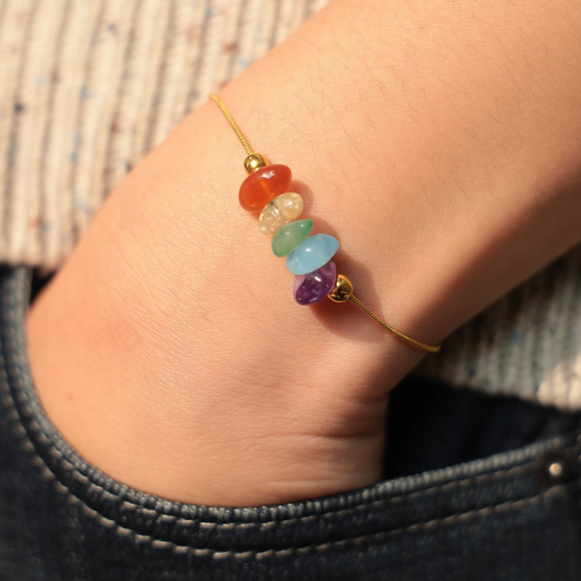 Girl Gang Spell Raw Crystal Bracelet