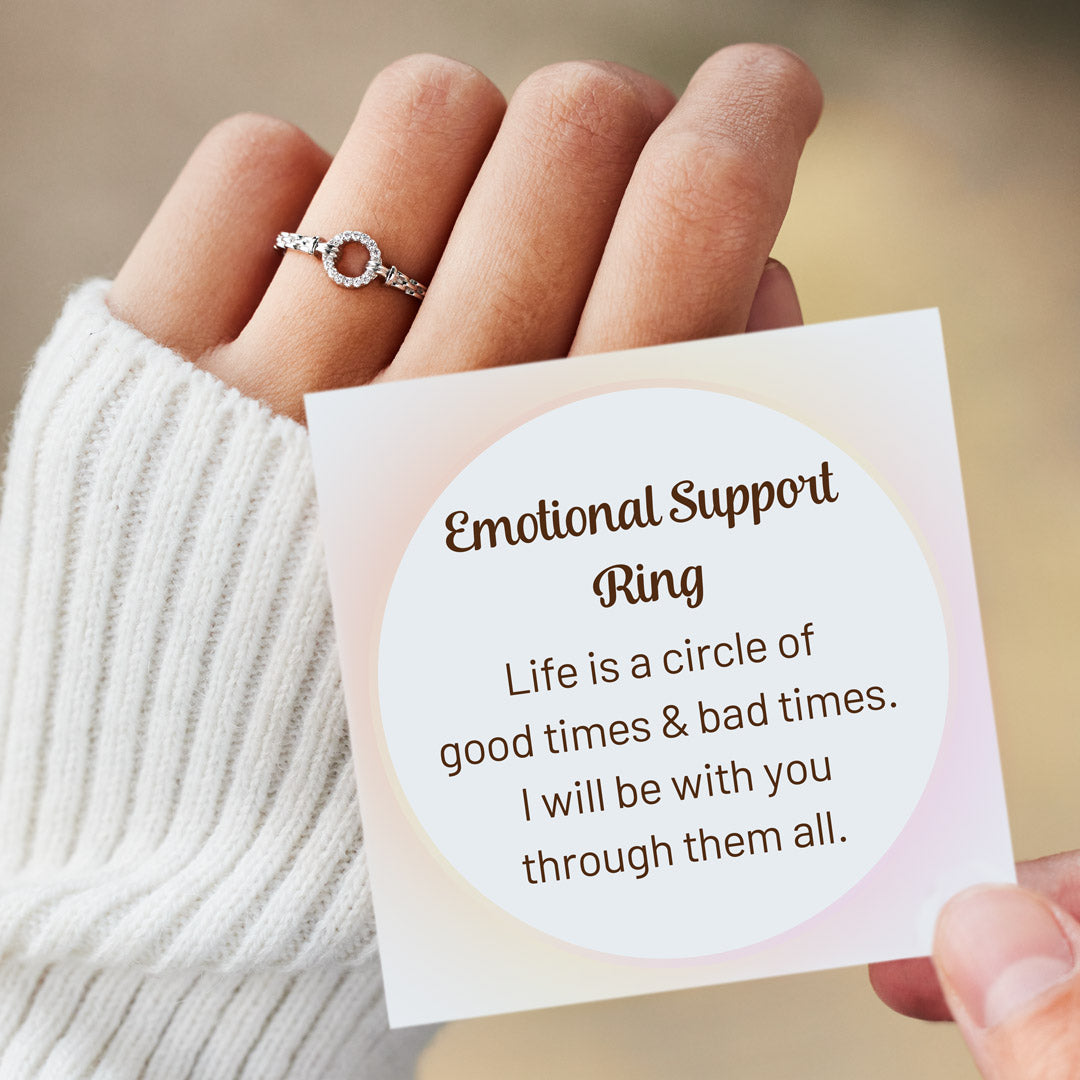 Good Times And Bad Times Emotional Support Pavé Open Circle Ring