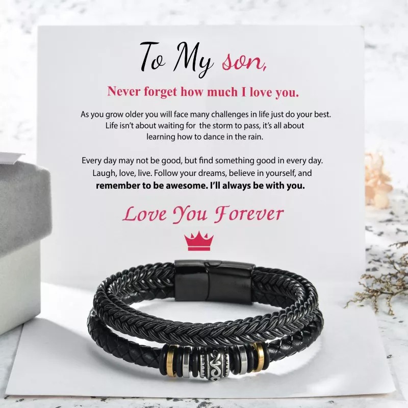 🎄CHRISTMAS HOT SALE🎁TO MY SON I WILL ALWAYS BE WITH YOU BRACELET