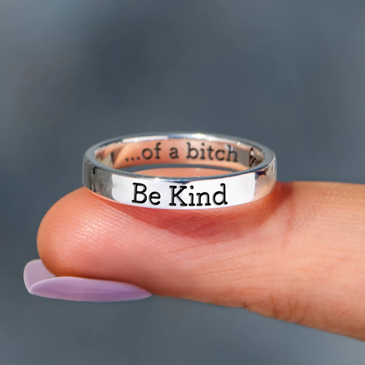🎉40% OFF for New Year🎇Be Kind...of a b**** Mantra Ring
