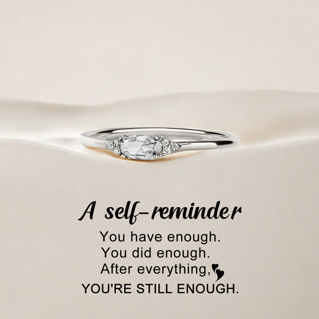 A self-reminder You are still enough-Diamond thin ring