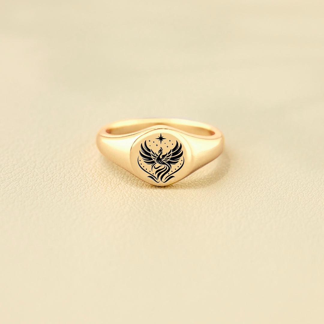 Tough As F♥ck Phoenix Signet Ring