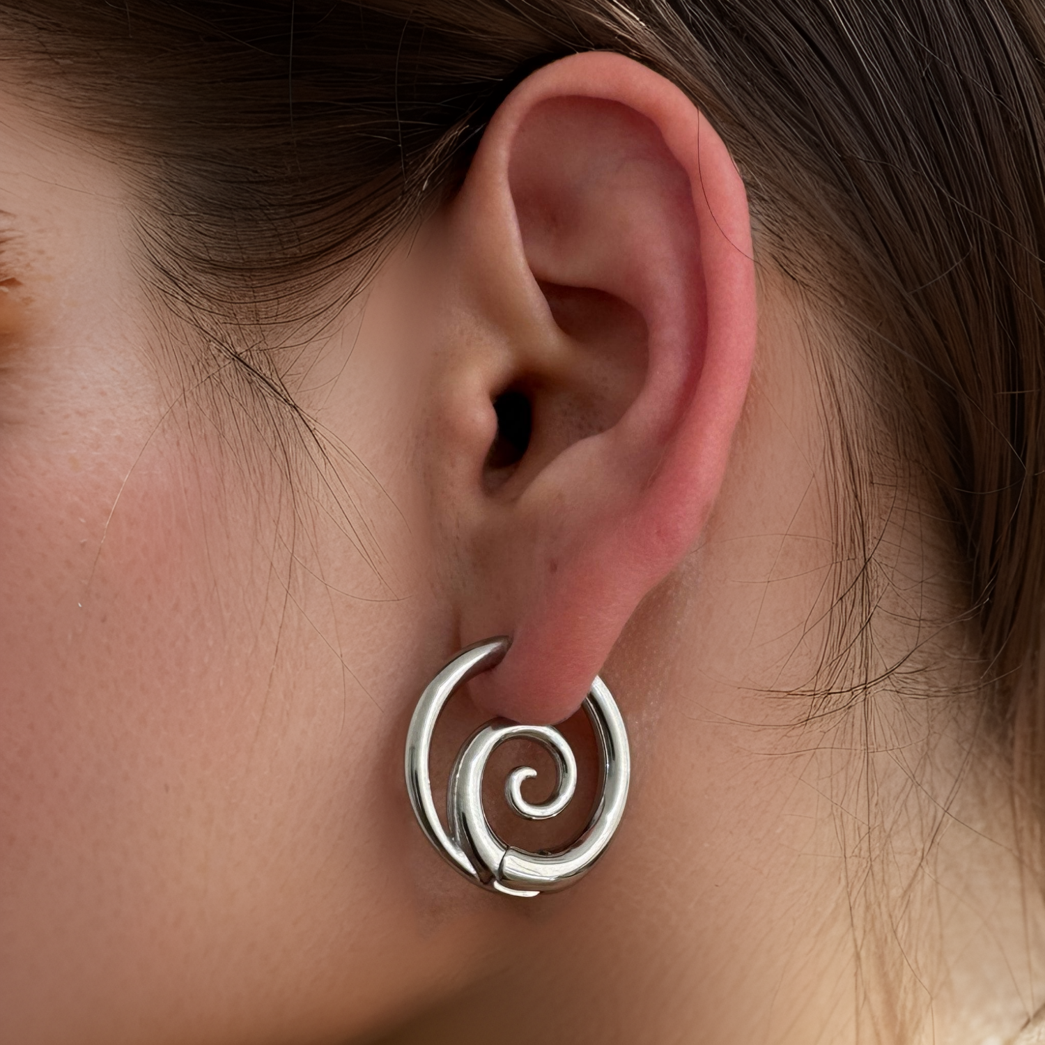 Spiral Hoop Earrings