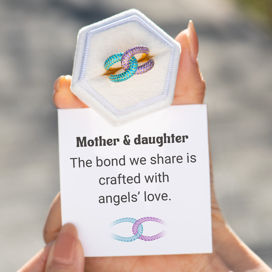 Crafted With Angels’ Love Birthstones Chunky Link Ring