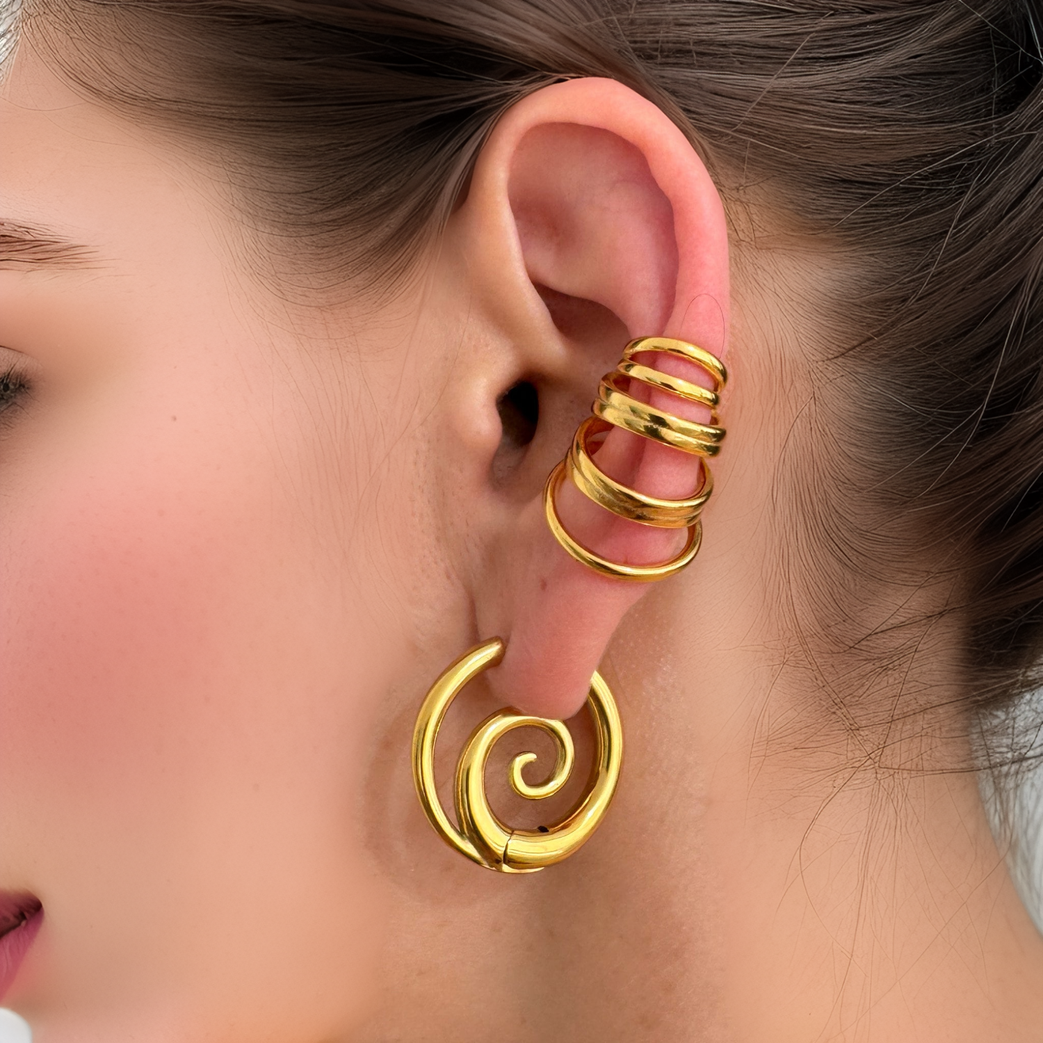Spiral Hoop Earrings