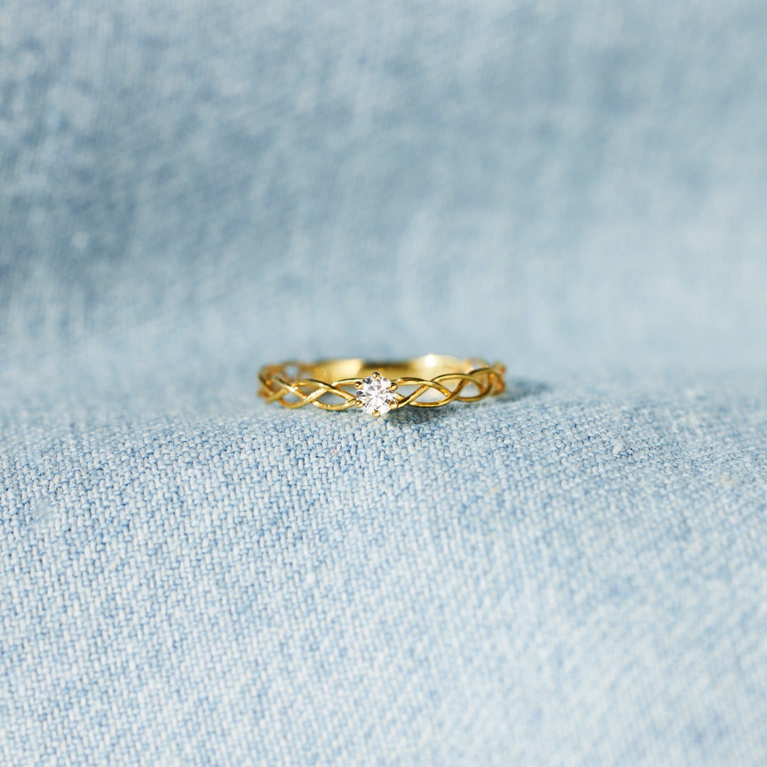 It's Okay Interweaved Ring