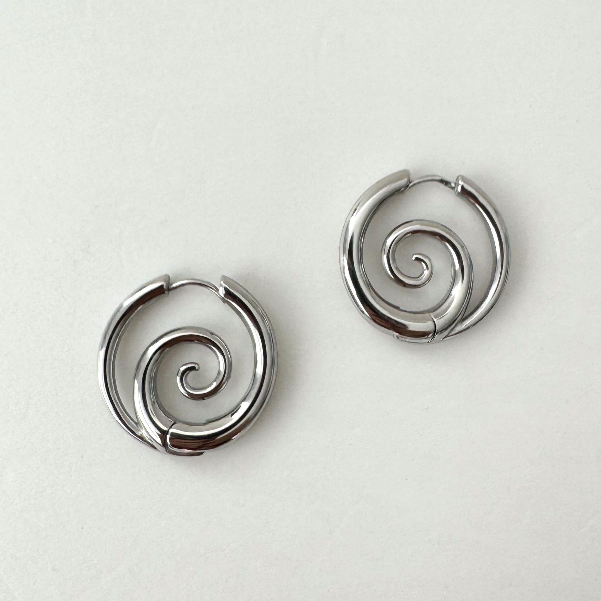 Spiral Hoop Earrings
