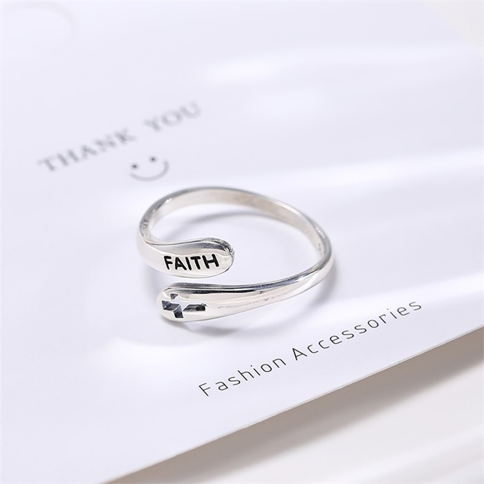 🎅christmas Hot Sale🎁cross Hollow Faith Ring