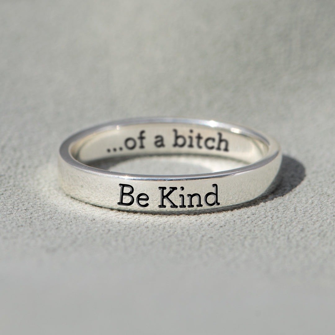 🎉49% OFF for New Year🎁BE KIND...OF A BI♥CH MANTRA RING