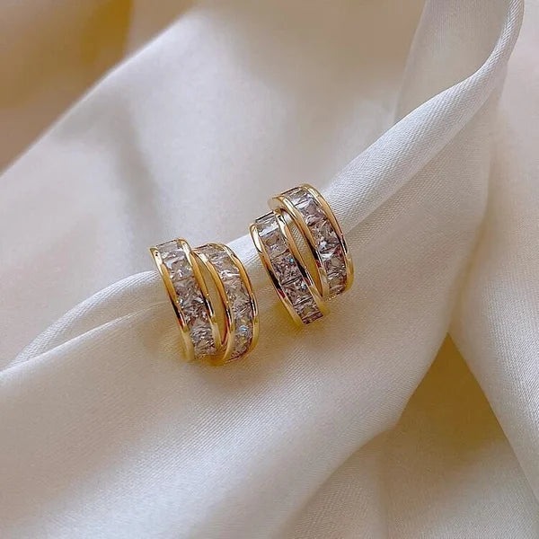 🎉49% OFF for New Year🎁Simple C-shaped Diamond Earrings