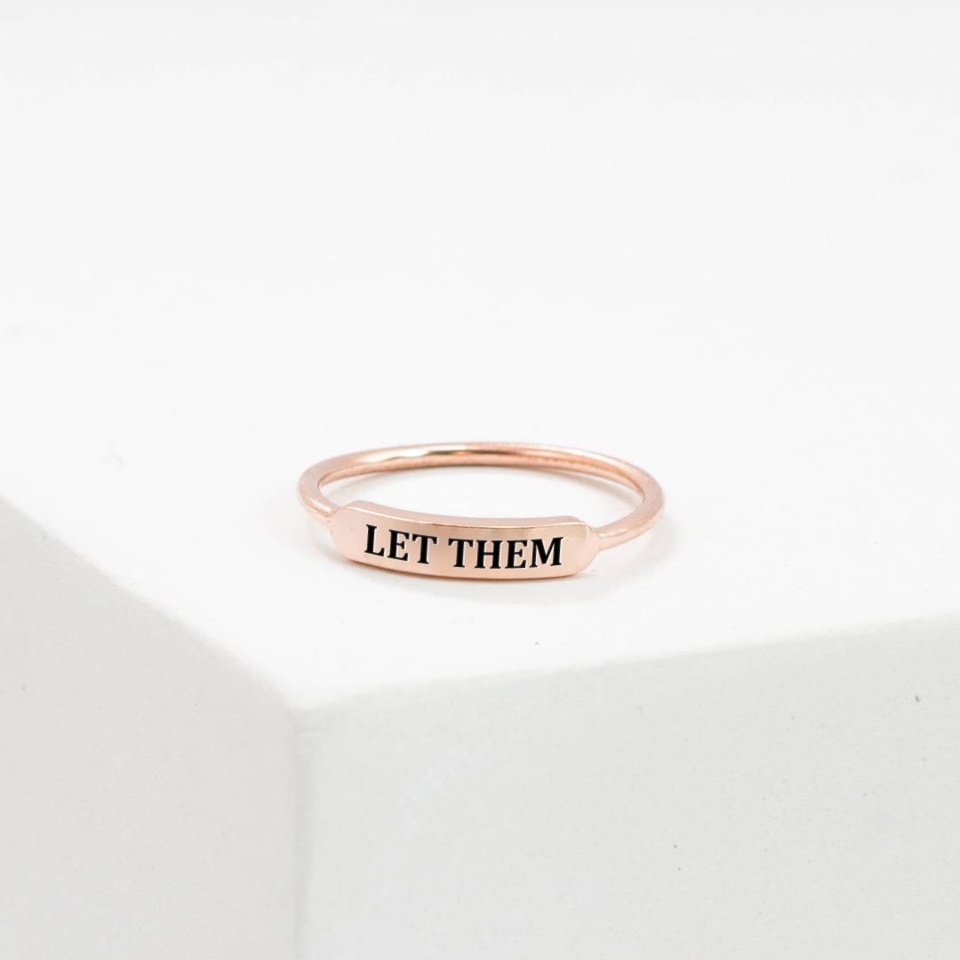 [IMMEDIATE 49% DISCOUNT🛒] - LET THEM DAINTY BAR RING 140 reviews