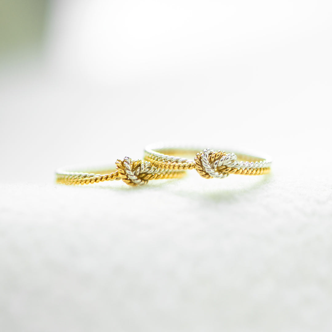 🎄Christmas Pre-sale🎁Bond That Links Us Matching Handcrafted Two Strand Knot Ring