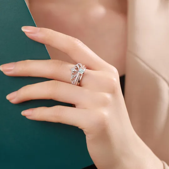 For Granddaughter - Straighten Your Crown 2-in-1 Crown Ring