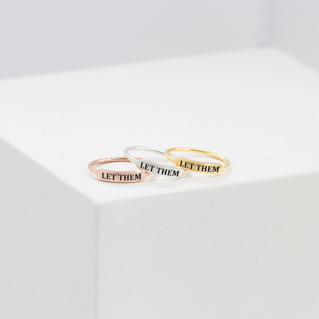 [IMMEDIATE 49% DISCOUNT🛒] - LET THEM DAINTY BAR RING 140 reviews