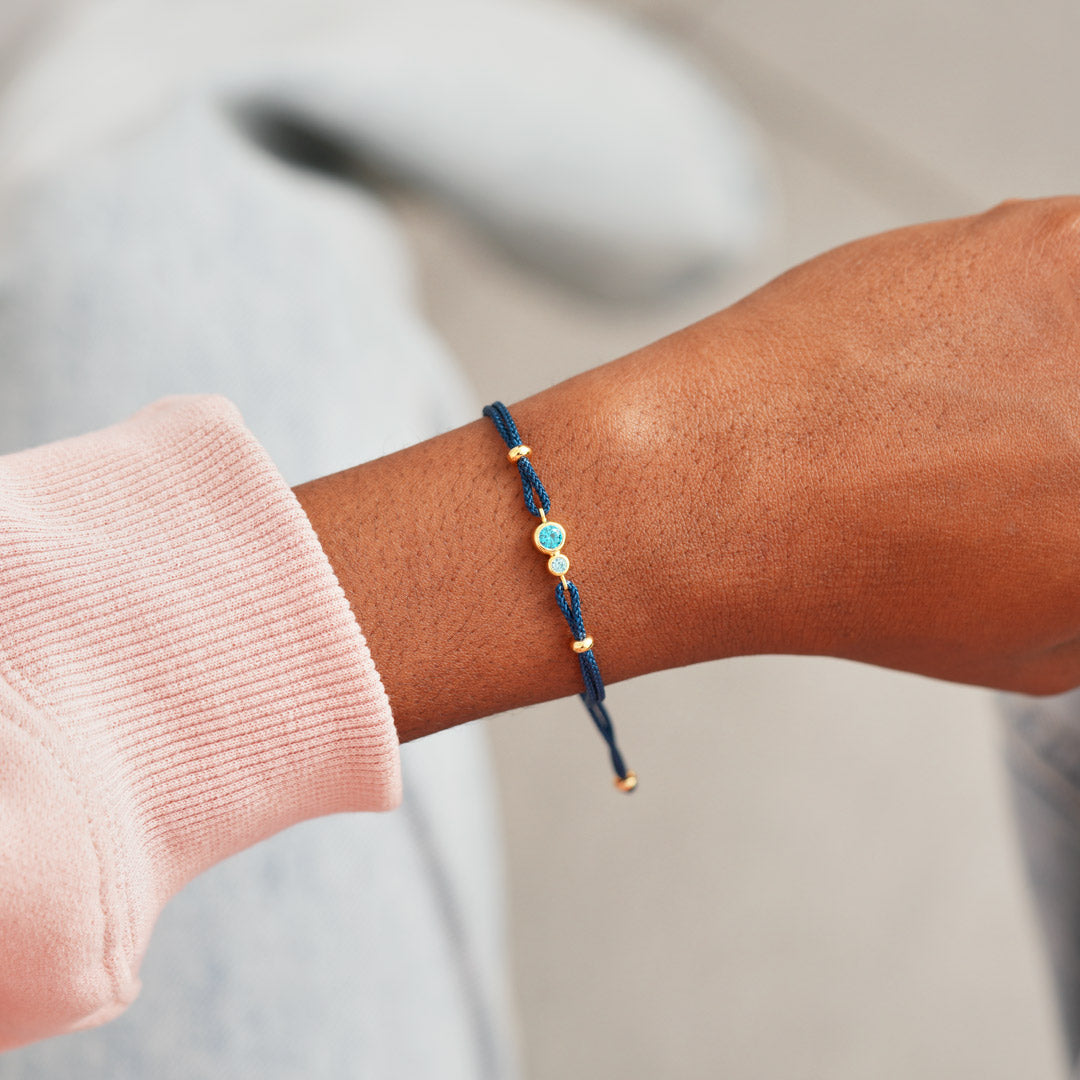 Grandma&Granddaughter Special Link Two Birthstones Bezel Set Bracelet