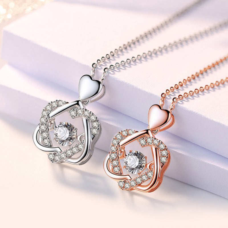For Unbiological Daughter - S925 We Are Forever Linked Together Love Knot Necklace