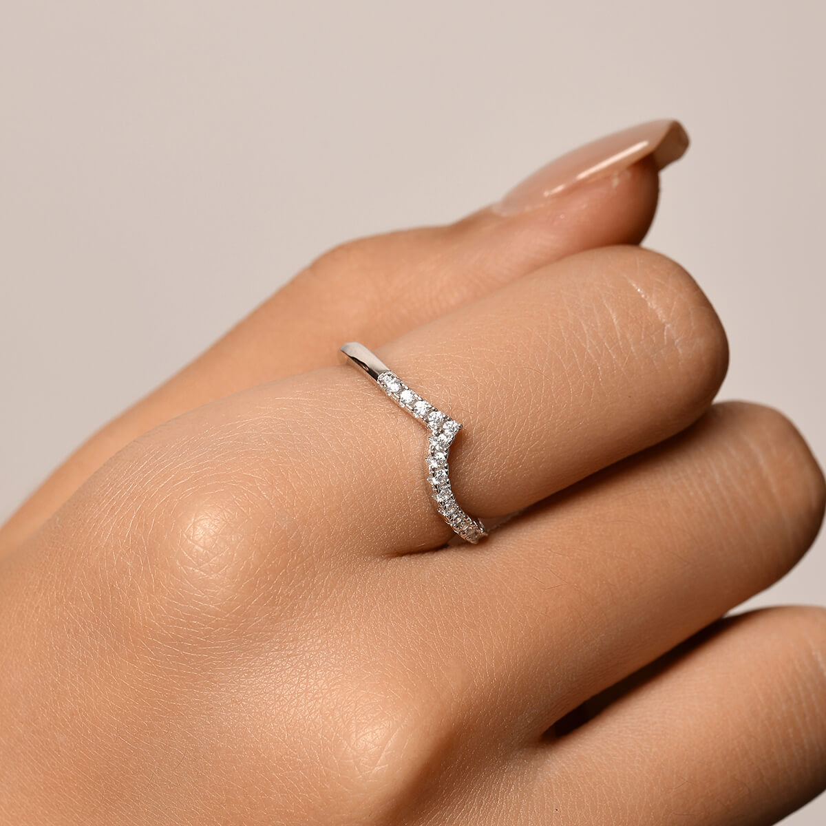 💐Mother's Day Pre-sale💝925 STERLING SILVER PAVÉ VAGUES RING