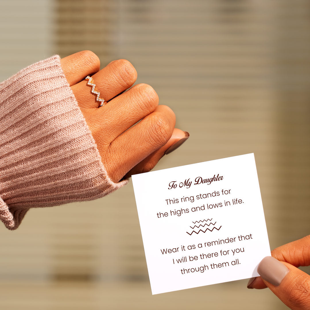 🎄Christmas Pre-sale🎁To Daughter From Mom Highs And Lows Ring