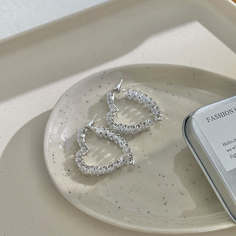 💐Mother's Day Pre-sale💝14K Gold-Plated Exquisite Crystal Heart Wheat Earrings