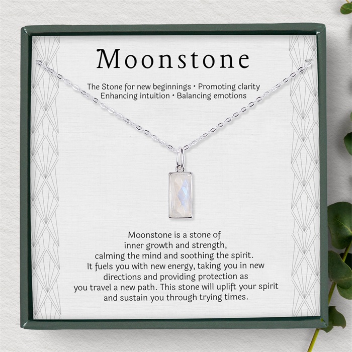 Moonstone Necklace - New Beginnings Strength Gift-belovejewel.com