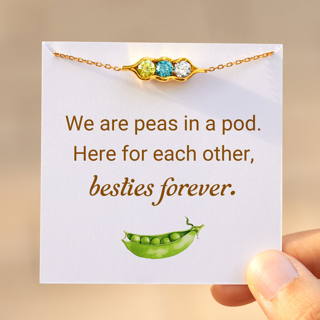 🎄Christmas Pre-sale🎁Peas in a Pod 2-6 Birthstone Pea Pod Bracelet