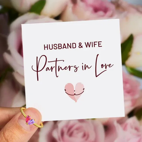 For Love - Partners In Love Heart Custom Birthstone Ring