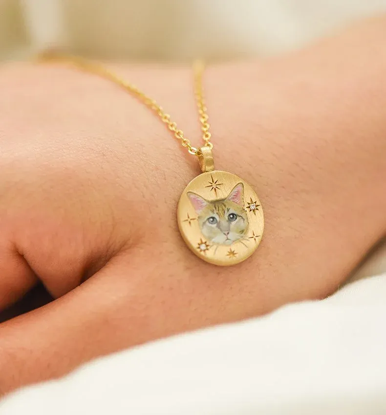 Custom Pet Engraved Photo Necklace