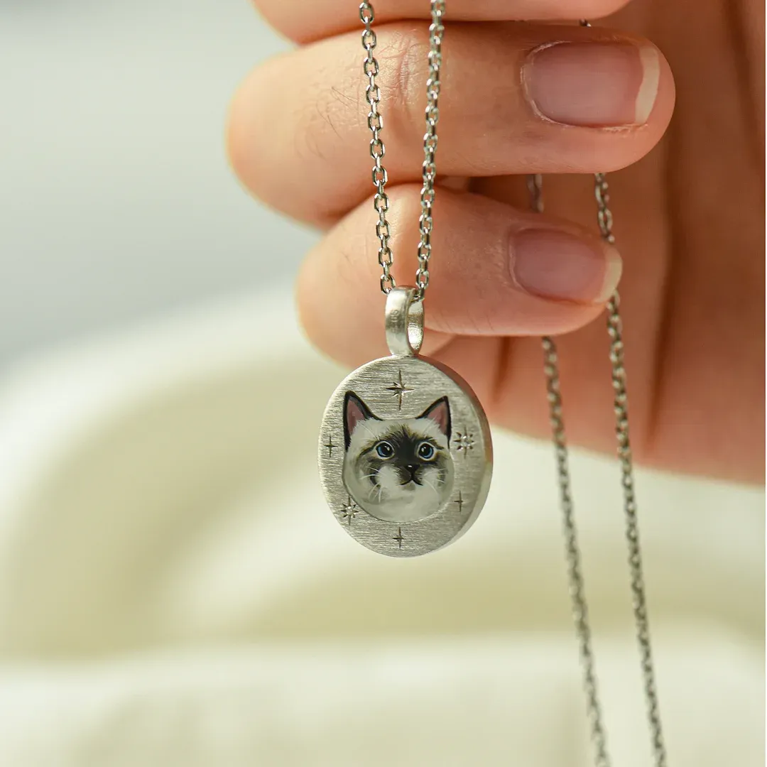 Custom Pet Engraved Photo Necklace
