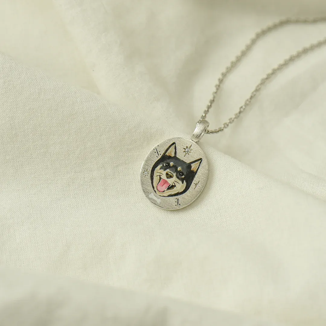 Custom Pet Engraved Photo Necklace