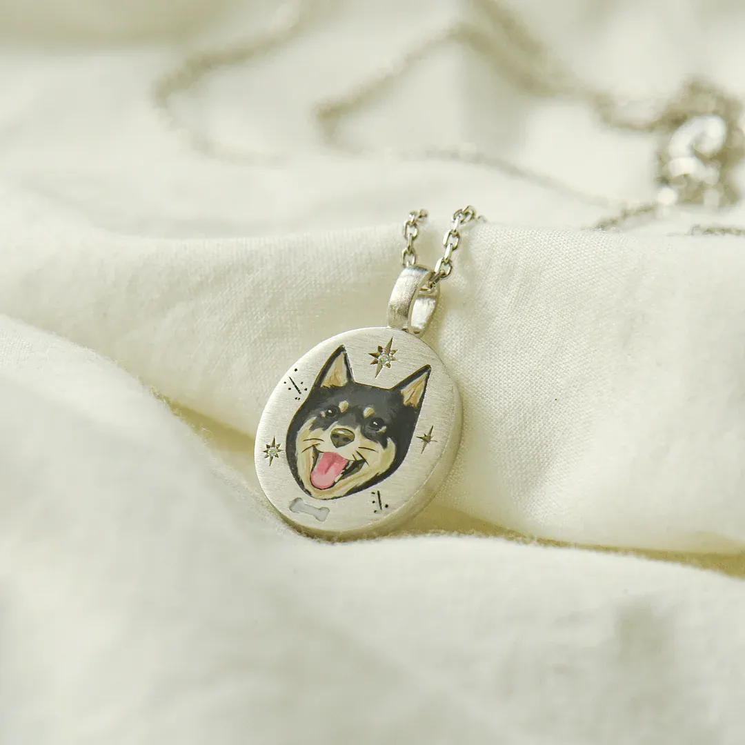 Custom Pet Engraved Photo Necklace