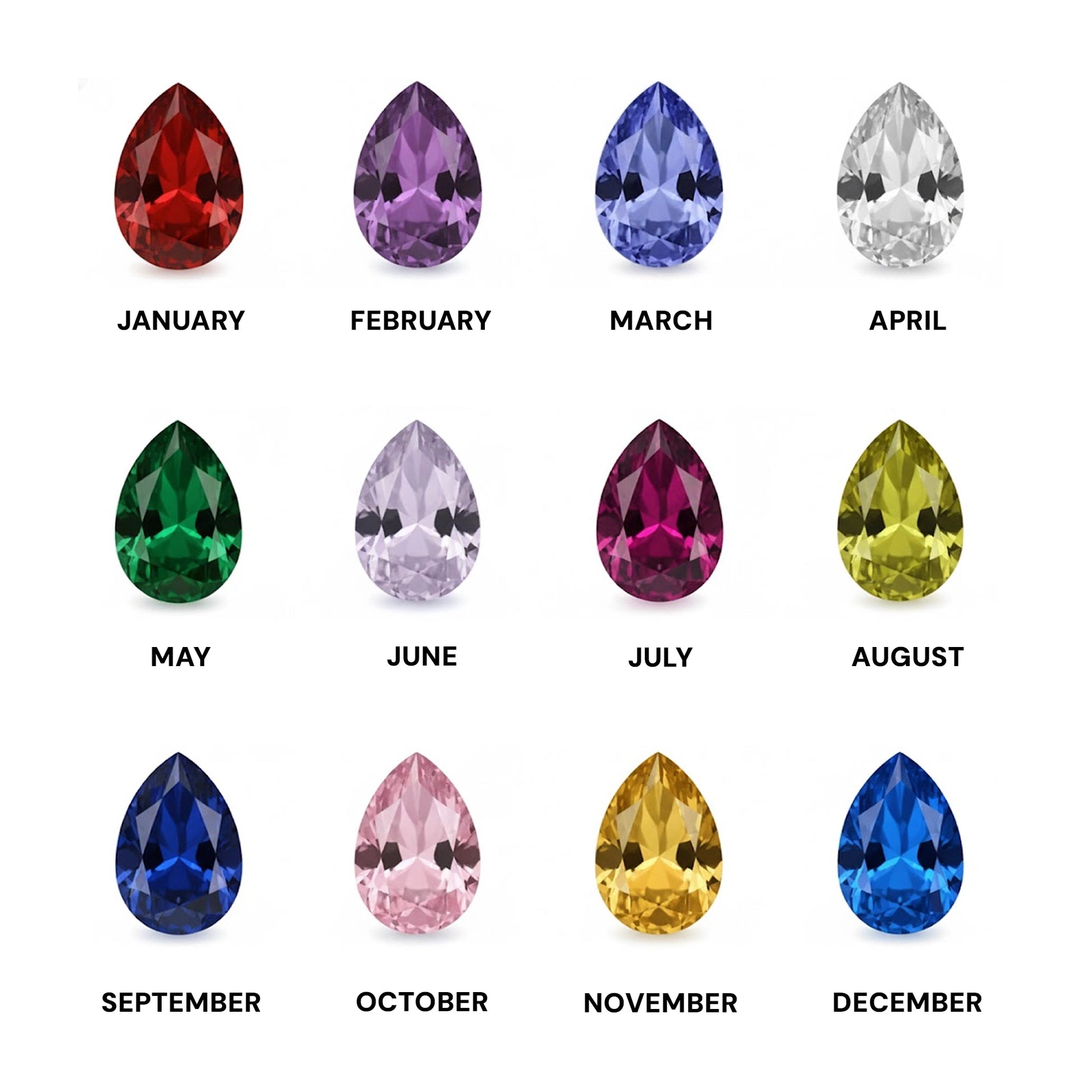 Best B♥tches Linking Hearts Circle Birthstone Necklace