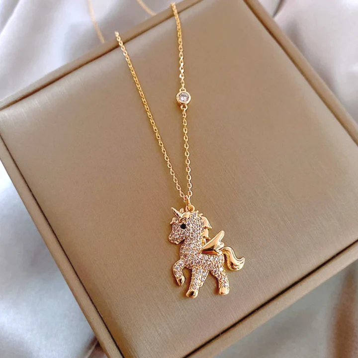 Necklace with magical unicorn