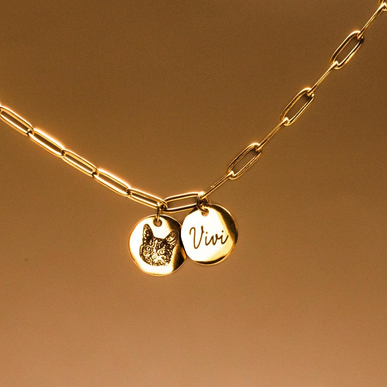 Custom Pet Engraved Photo Necklace